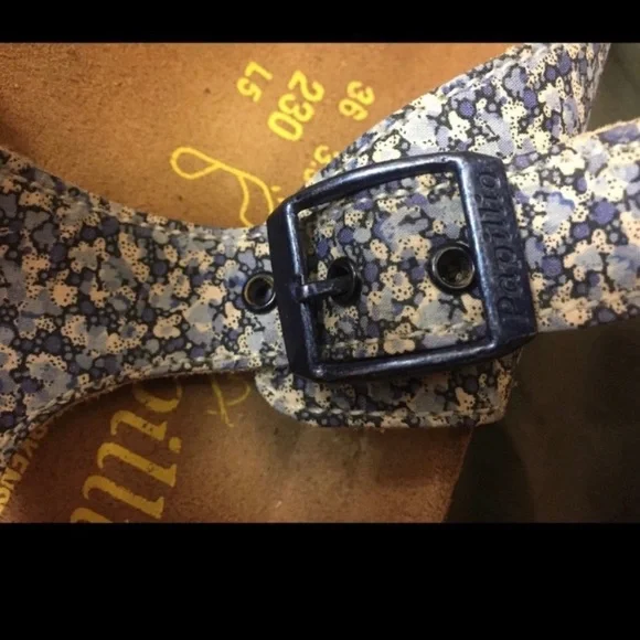 BIRKENSTOCK PAPPILIO COTTAGECORE BLUE WHT  Sandals - Picture 5 of 8